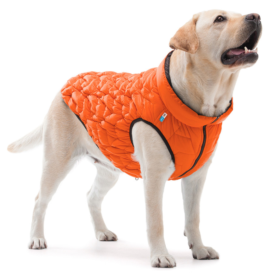 Двостороння курточка для собак AiryVest UNI, помаранчева/чорна