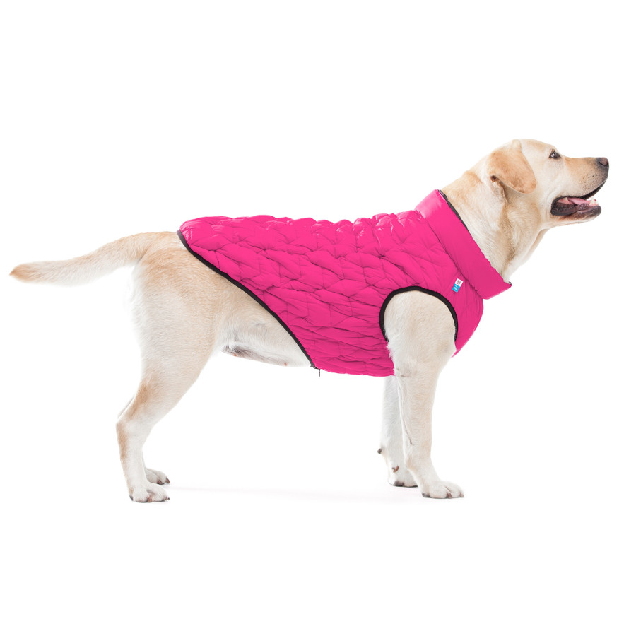 Двостороння курточка для собак AiryVest UNI, рожева/чорна