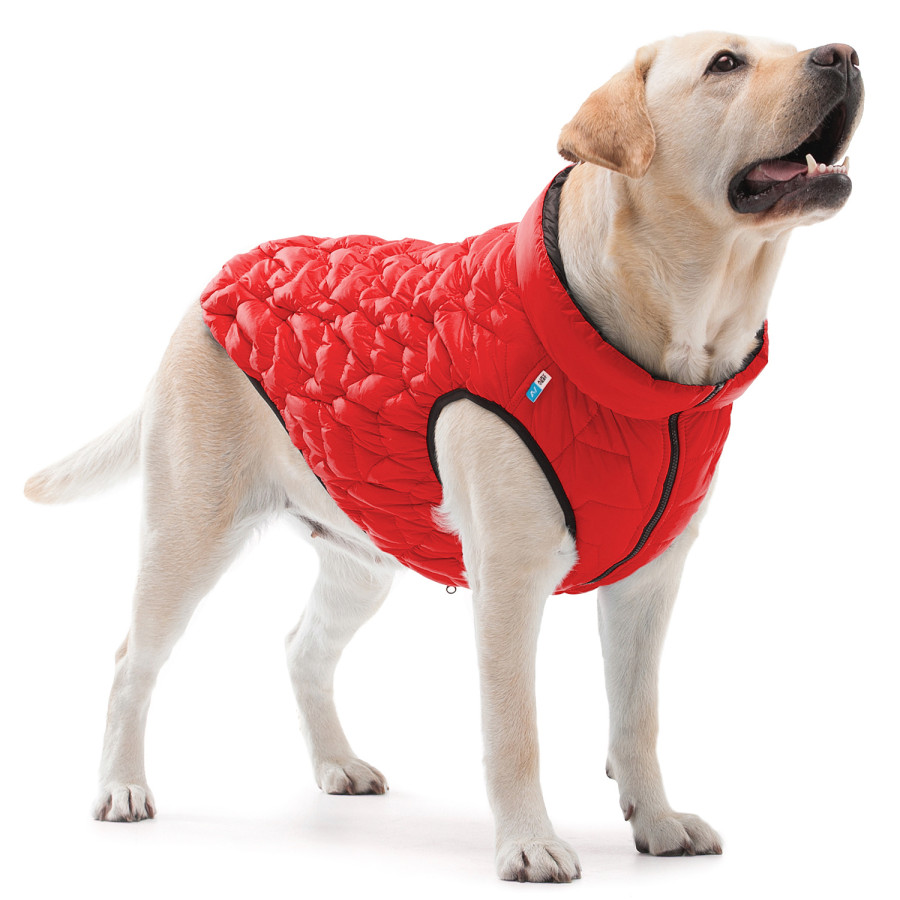 Двостороння курточка для собак AiryVest UNI, червона/чорна