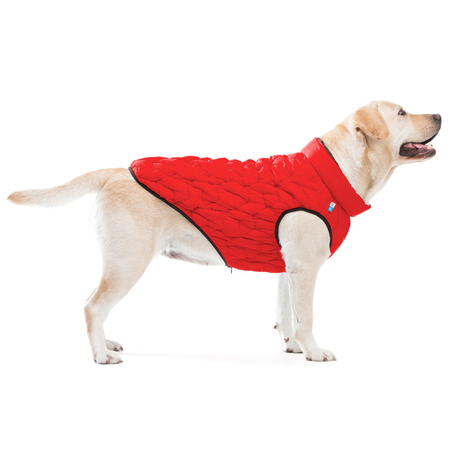 Двостороння курточка для собак AiryVest UNI, червона/чорна