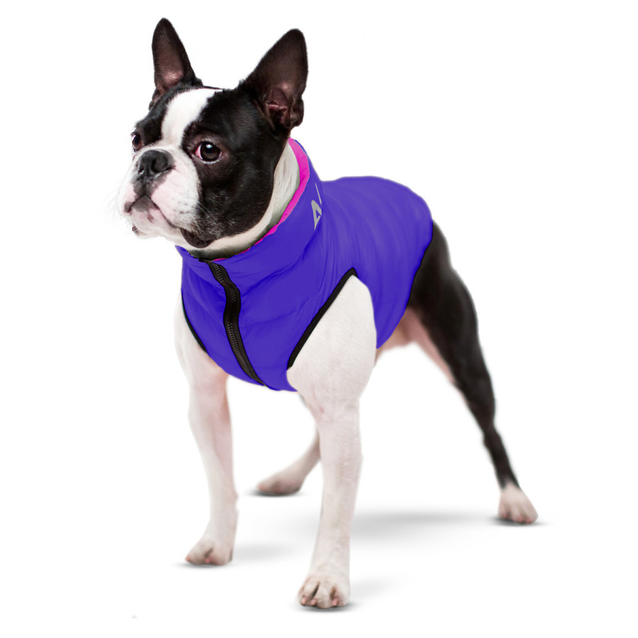 Двостороння курточка для собак AiryVest рожево-фіолетова
