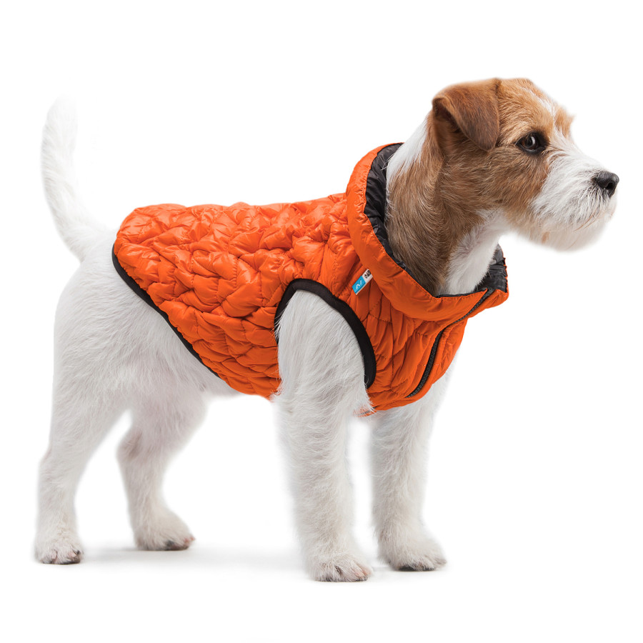 Двостороння курточка для собак AiryVest UNI, помаранчева/чорна