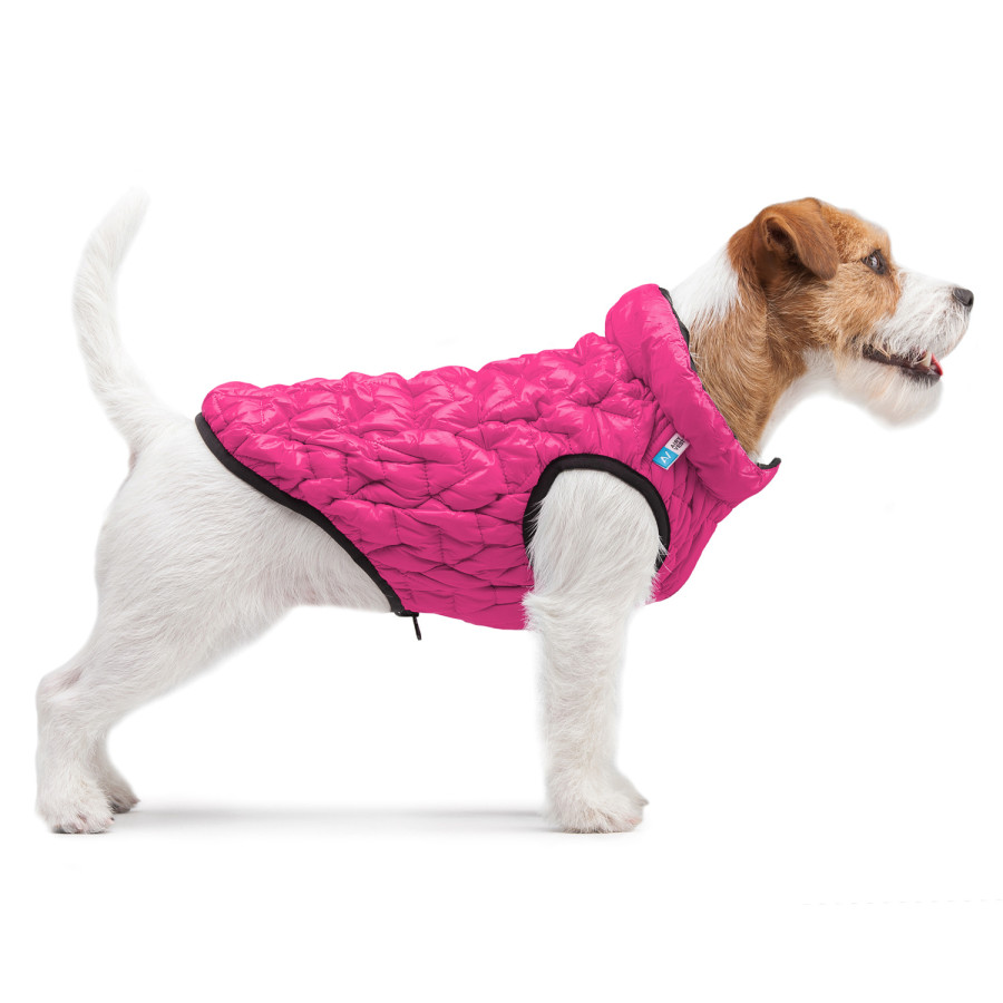 Двостороння курточка для собак AiryVest UNI, рожева/чорна