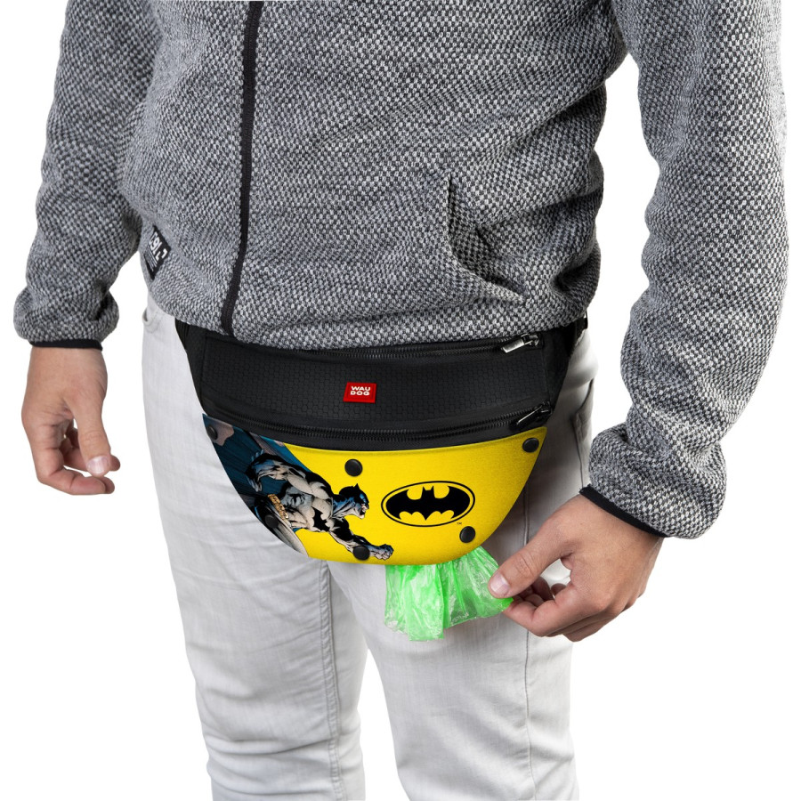 Поясная сумка-бананка WAUDOG с рисунком «Бэтмен 1» для корма и аксессуаров