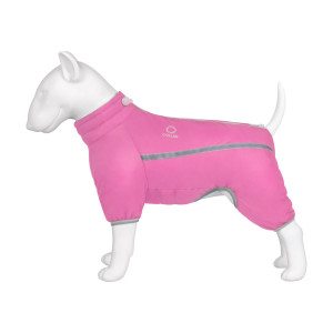 Комбінезон для собак демісезонний на синтепоні, рожевий