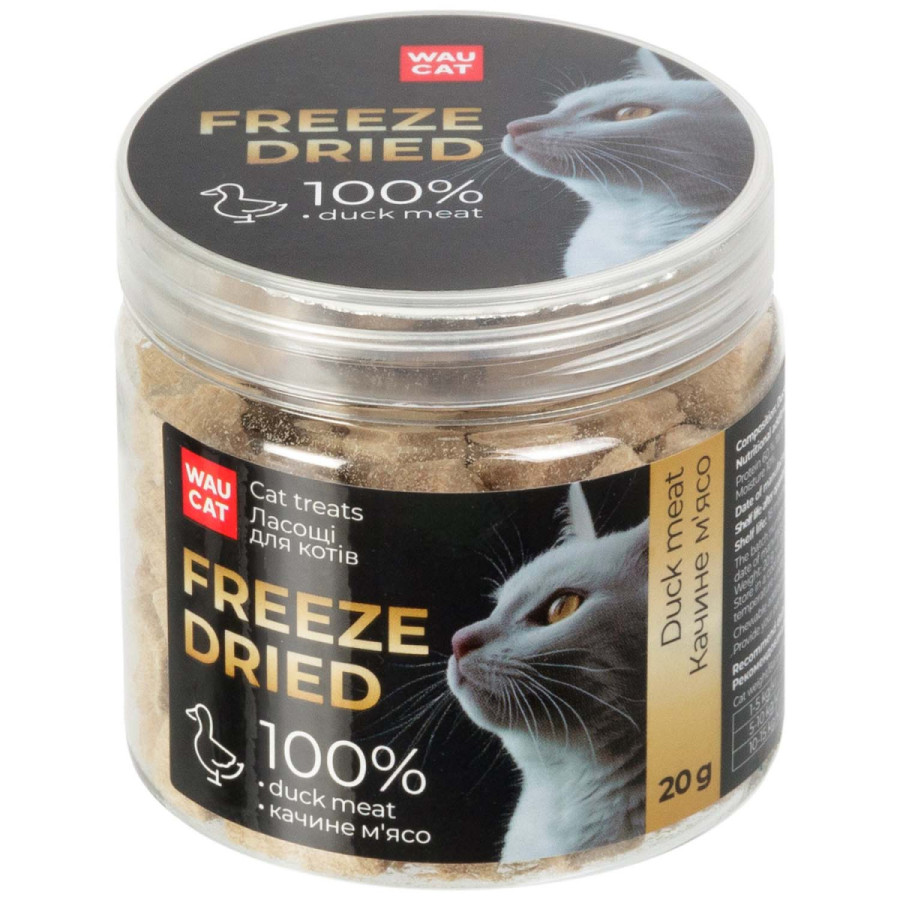Лакомство для кошек WAUCAT Treats Freeze dried Утиное мясо, 20 г