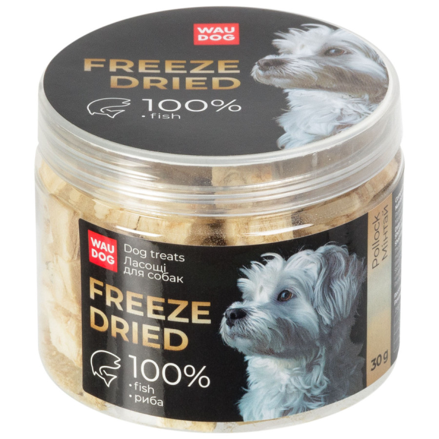 Лакомство для собак WAUDOG Treats Freeze dried Минтай, 30 г