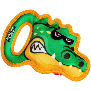 Іграшка для великих собак Крокодил з пищалкою GiGwi MIGHTY CHALLENGE, зносостійкий текстиль, M, 25 см