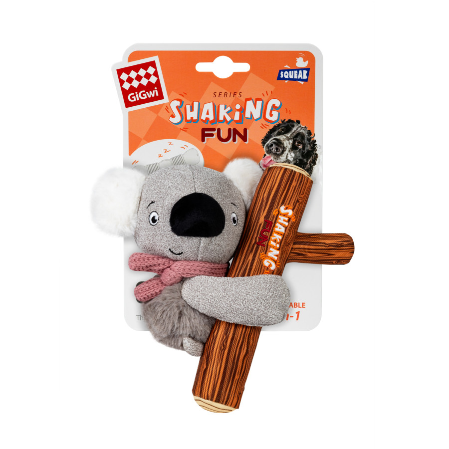 Іграшка для собак Коала з великою пищалкою GiGwi Shaking Fun, текстиль, плюш, 22 см