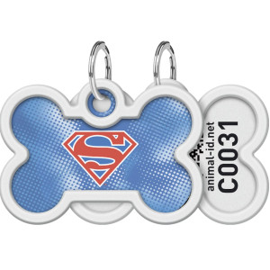 Адресник для собак і котів металевий WAUDOG Smart ID з QR паспортом, малюнок 