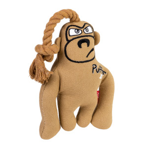 Іграшка для собак Мавпа з пищалкою GiGwi Puffer zoo, текстиль, мотузка, 31 см