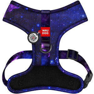 Шлея для собак дышащая WAUDOG Mesh с QR паспортом, рисунок NASA21