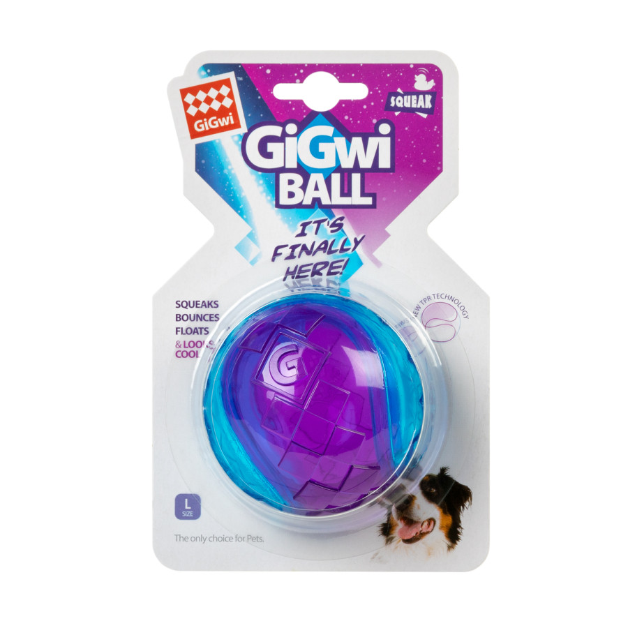 Іграшка для собак М'яч з пищалкою GiGwi BALL, гума, 8 см