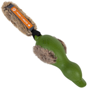 Игрушка для собак Утка с отключаемой пищалкой GiGwi Push to mute, резина, искусственный мех, 30 см