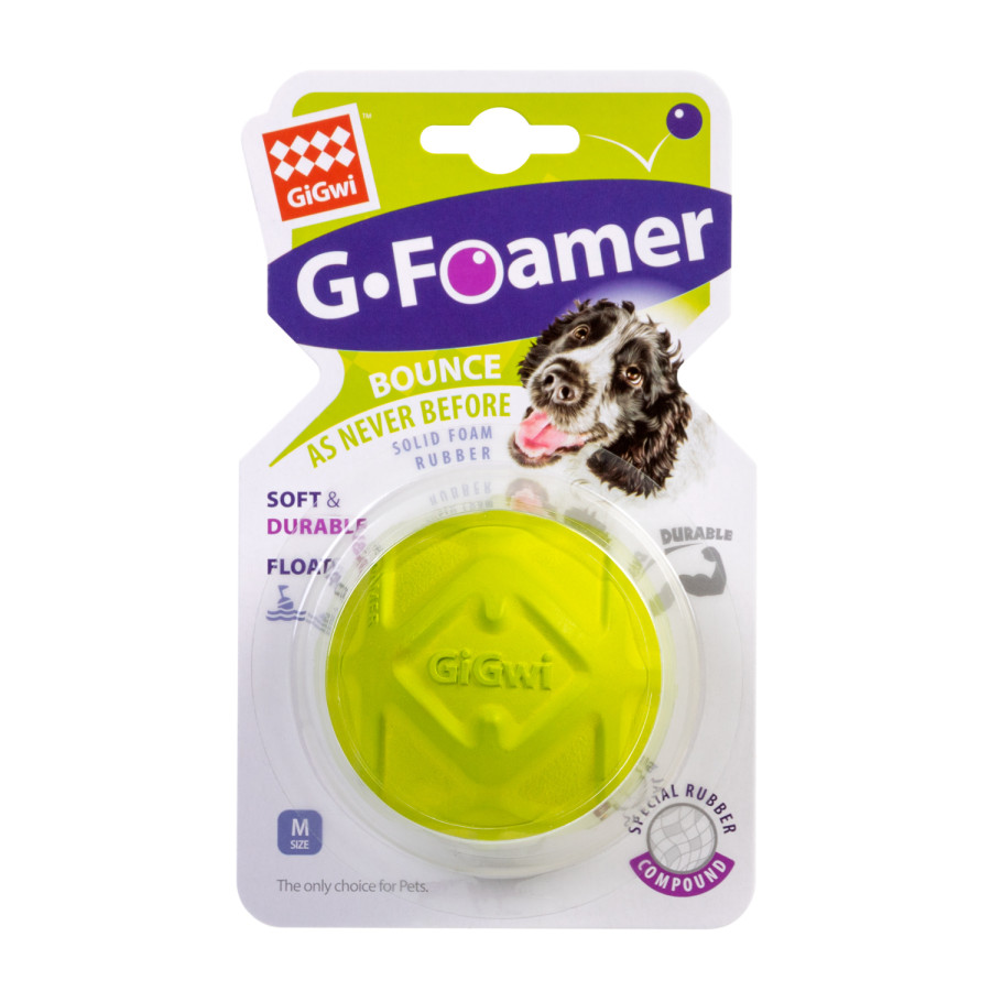 Іграшка для собак М'яч повнотілий GiGwi G-foamer, спінена гума, 6,5 см