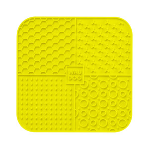 Коврик для слизывания WAUDOG Silicone, 190х190х10 мм, желтый