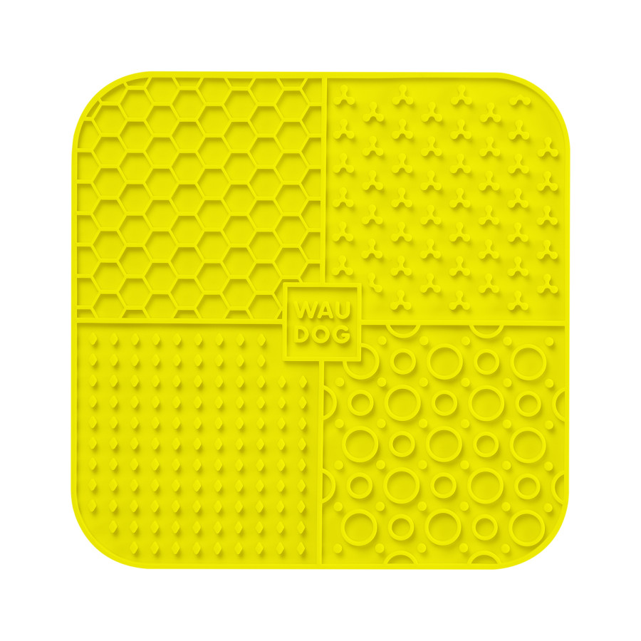 Коврик для слизывания WAUDOG Silicone, 190х190х10 мм, желтый