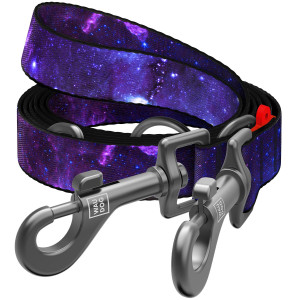 Повідець-перестібка для собак WAUDOG Nylon, малюнок "NASA21", розмір M, 300 см, 20 мм