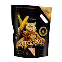 Кукурудзяний наповнювач SuperCat Преміум, комкуючий, для котячих туалетів, 2,5 кг