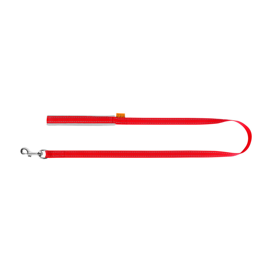 Поводок Dog Extreme нейлоновый с прорезиненной ручкой, красный