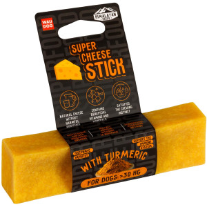 Лакомства для собак WAUDOG Superfood Сырная палочка с куркумой, размер L, 95 г, больше 30 кг