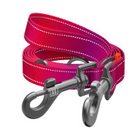 Поводок-перестежка для собак WAUDOG Nylon Mono, светоотражающий, светоотражающий, розовый, размер M, 300 см, 20 мм