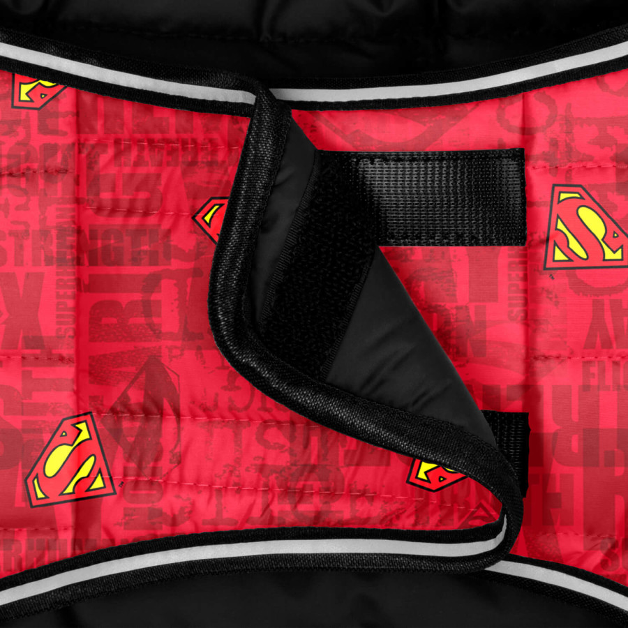 Курточка-накидка для собак WAUDOG Clothes, малюнок "Супермен червоний"