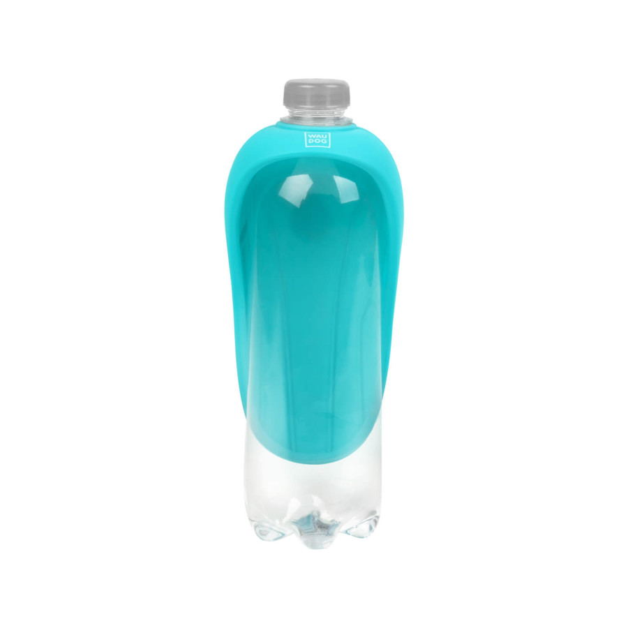 Поїлка-насадка на пляшку WAUDOG Silicone, 165х90 мм, блакитна