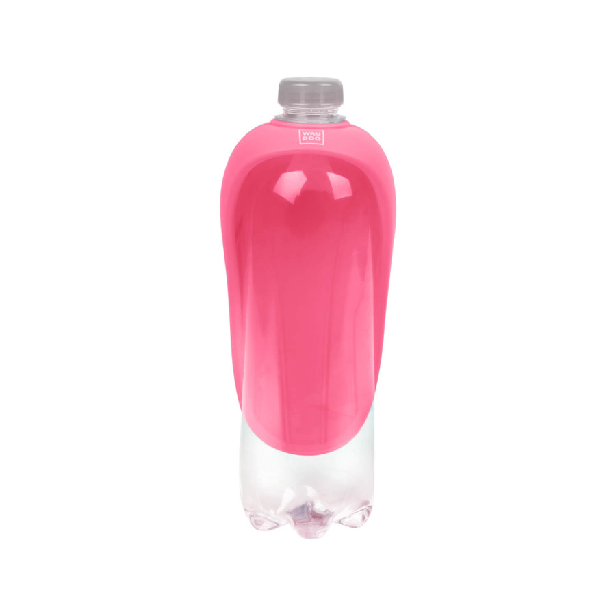 Поїлка-насадка на пляшку WAUDOG Silicone, 165х90 мм, рожева