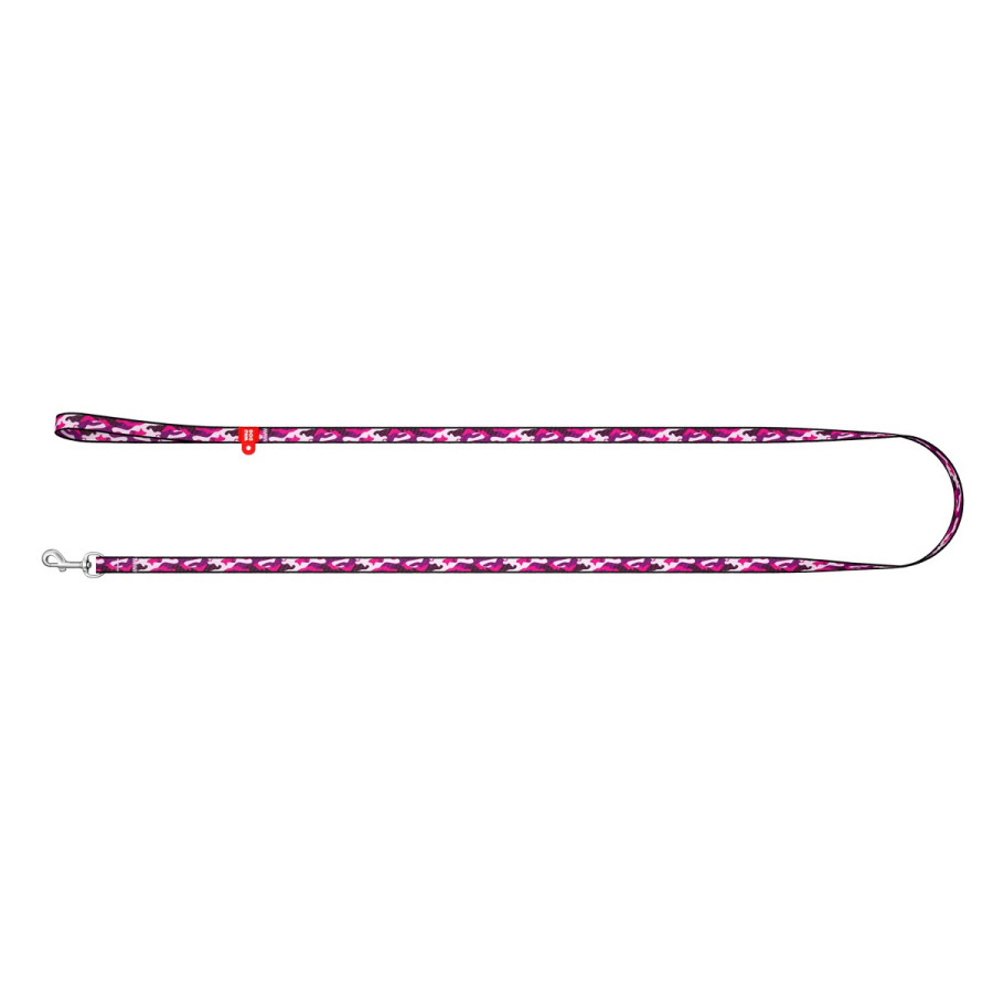 WAUDOG Nylon dog leash, pattern "Pink camo" for small dogs