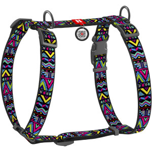 WAUDOG Nylon dog H-harness with QR-passport, 