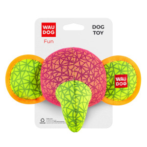 Игрушка для собак WAUDOG Fun, "Слон", Розовая