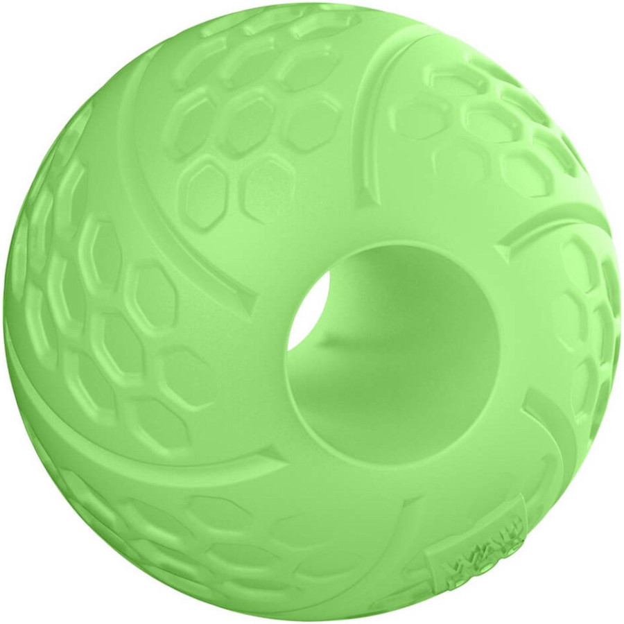 Мячик светонакопительный WAUDOG Fun с отверстием для лакомств, 7 см