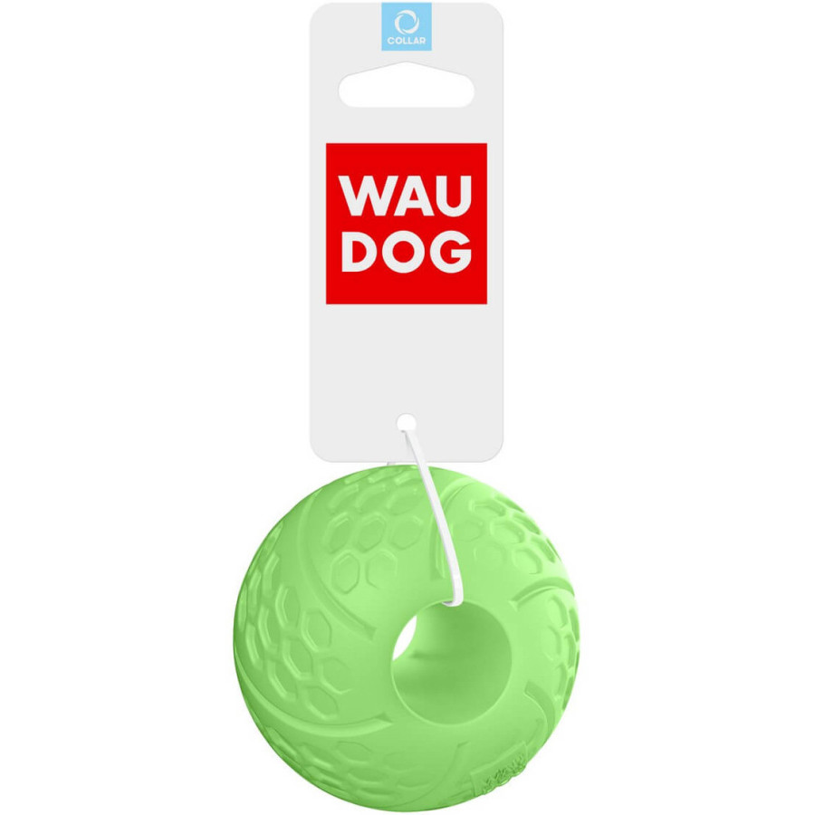 Мячик светонакопительный WAUDOG Fun с отверстием для лакомств, 7 см