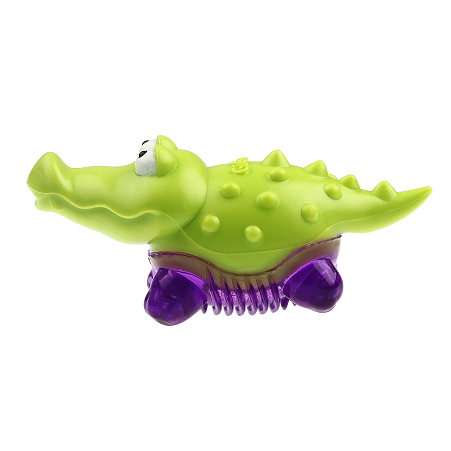 Іграшка для собак Крокодильчик з пискавкою GiGwi Suppa Puppa, гума, 9 см
