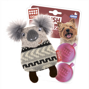 Игрушка для собак Коала с пищалкой GiGwi Plush, текстиль, 10 см