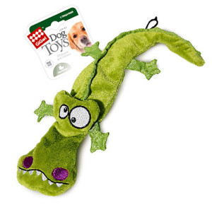 Іграшка для собак Крокодил з 4-ма пищалками GiGwi Plush, плюш, 38 см