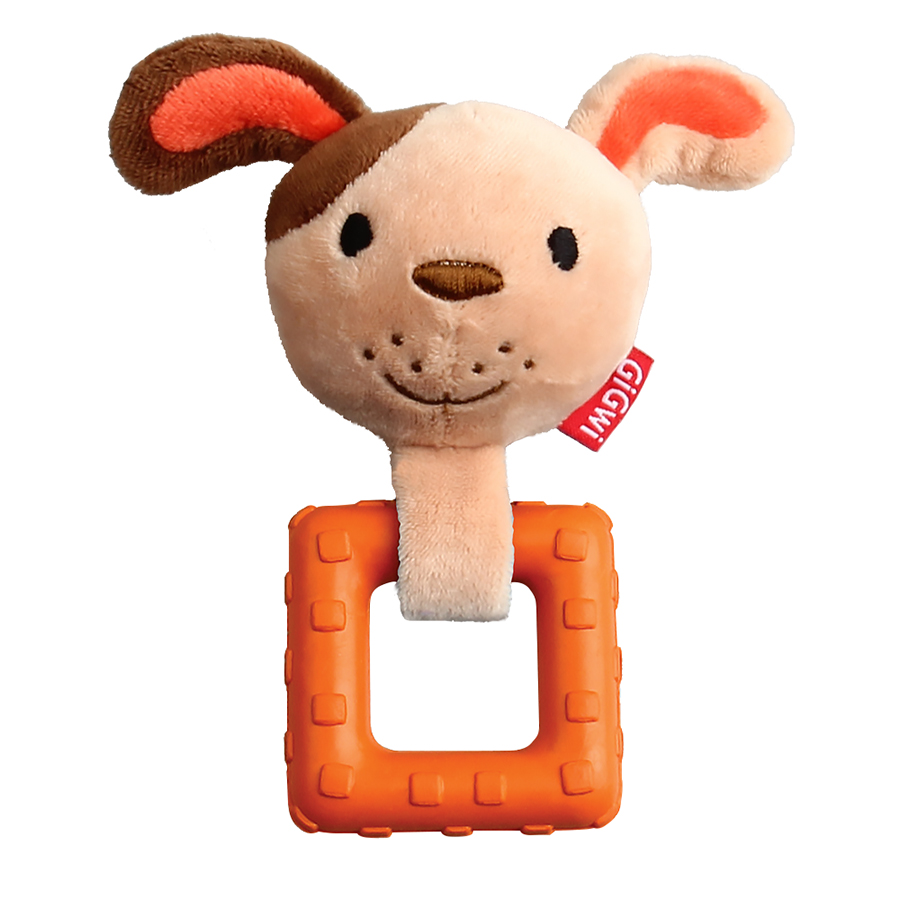 Іграшка для собак Собачка з пискавкою GiGwi Suppa Puppa, текстиль /гума, 15 см