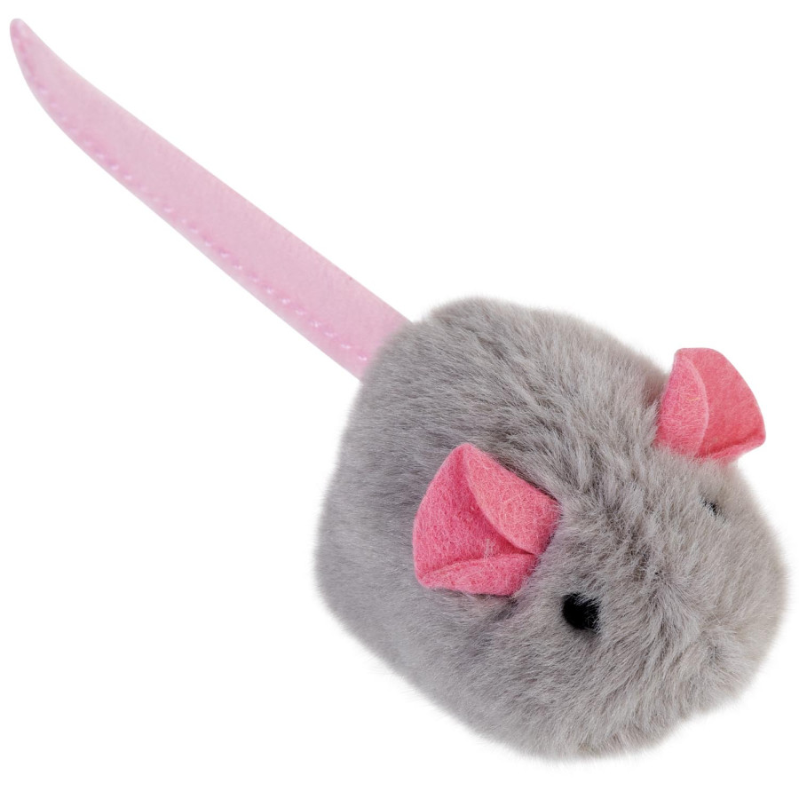 Игрушка для котов Мышка с электронным чипом GiGwi Melody chaser, искусственный мех, 6 см