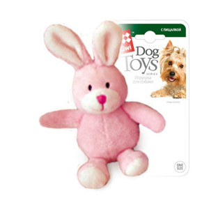 Іграшка для собак Заєць з пискавкою GiGwi Plush, плюш, 11 см