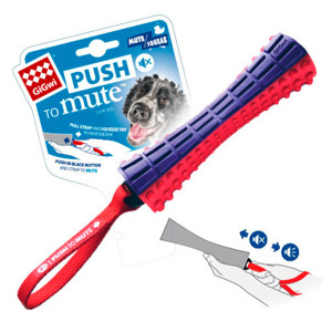Іграшка для собак Палиця з пискавкою що відключається GiGwi Push to mute, TPR Гума, нейлон, 17 см