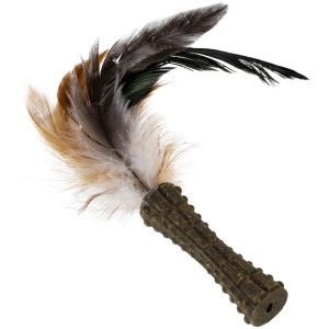 Игрушка для котов Спресованная кошачья мята с пером GiGwi Catnip, перо, кошачья мята, 8 см