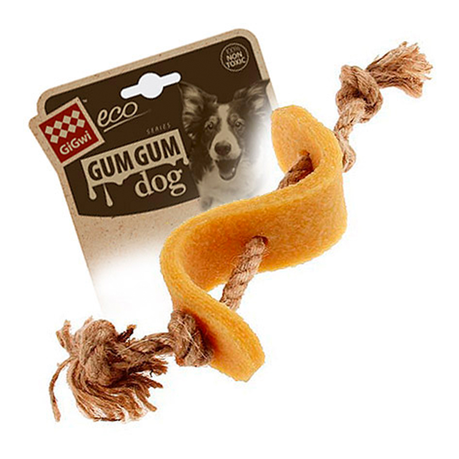 Іграшка для собак Долар GiGwi Gum gum каучук, прядиво, 13,5 см