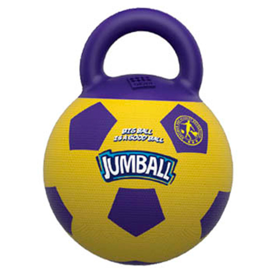 Іграшка для собак М'яч футбольний з ручкою GiGwi Ball, гума, 26 см
