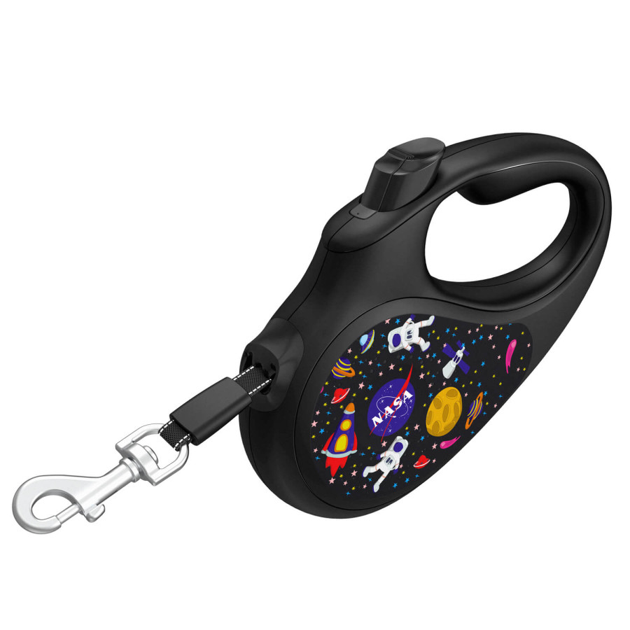 Повідець-рулетка для собак WAUDOG R-leash, малюнок "NASA"
