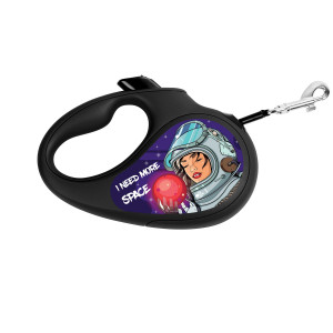 Повідець-рулетка для собак WAUDOG R-leash, малюнок "Більше космосу"