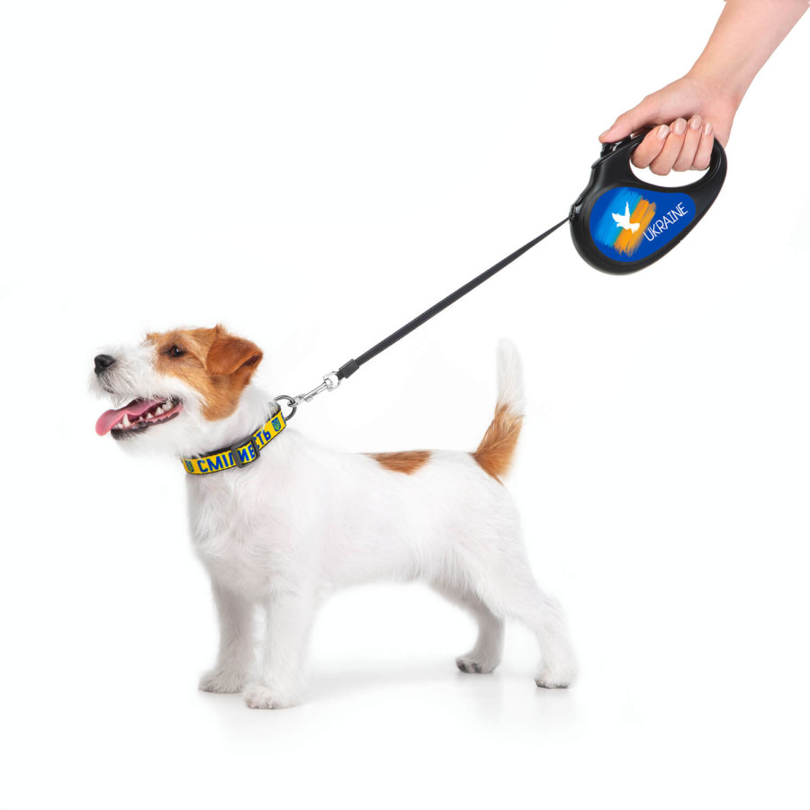 Повідець-рулетка для собак WAUDOG R-leash, малюнок "Прапор"