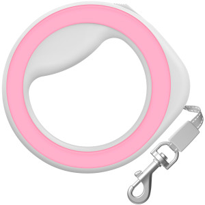 Retractable Leash round WAUDOG, size XS-M, up to 40 кг, 2,9 м, pink