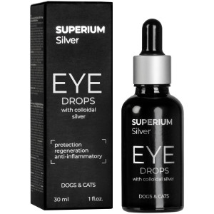 СУПЕРІУМ Сільвер краплі очні з колоїдним сріблом для котів та собак, 30 мл