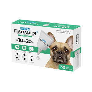 СУПЕРІУМ Панацея, протипаразитарні краплі на холку для собак від 10 до 20 кг